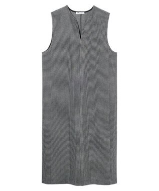 Green Parks 柄圧縮ポンチキーネックジャンスカ Black