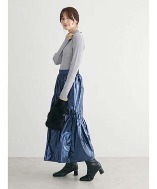 Green Parks ・ＥＬＥＮＣＡＲＥ　ＤＵＥ　メタリックティアードスカート Navy