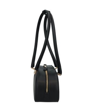 INTER-CHAUSSURES 【CHRISTIAN VILLA】レザーワイドスモールショルダーバッグ ブラック
