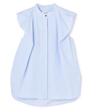 BEIGE， MALLOW / コットンタック バルーンスリーブブラウス Sax