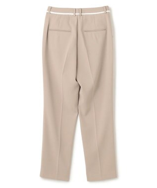 BEIGE， 【洗える】CINDY / クロップドパンツ Taupe × White