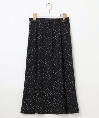 ANY SIS 【洗える】マーメイド フレアスカート ブラックドット