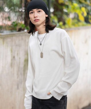 WEGO 【ユニセックス着用ITEM/MLサイズ展開】ワッフルT（LS） ホワイト