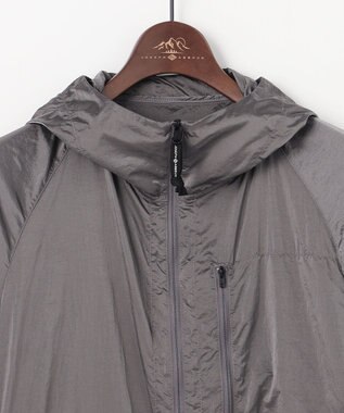 JOSEPH ABBOUD MOUNTAIN 【軽量/ECO撥水/ポケッタブル】ヴィンテージナイロンシャンブレーパーカー ライトグレー系