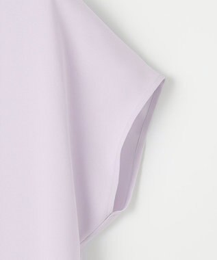 23区 S 【洗える】バックサテンアムンゼン パール釦 ブラウス ライラック系