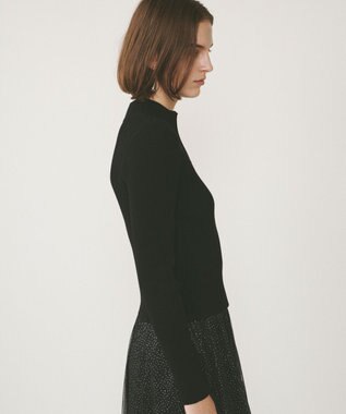 GRACE CONTINENTAL リブニットzipトップ ブラック