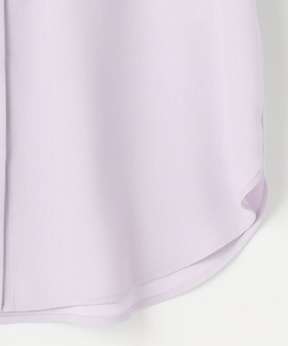 23区 S 【洗える】バックサテンアムンゼン パール釦 ブラウス ライラック系