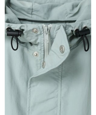 Green Parks フーデットロングコート Blue Green