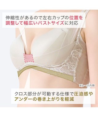 BRADELIS New York 【BRADELIS NewYork peace ブラデリス】ハートフルカップカシュクールブラ24 華やかレース ノンワイヤー 補正ブラ ブラジャー DB124102 ブラック