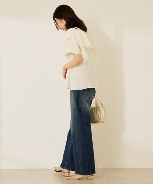 AMERICAN HOLIC イージーケアフリルシャツ Off White