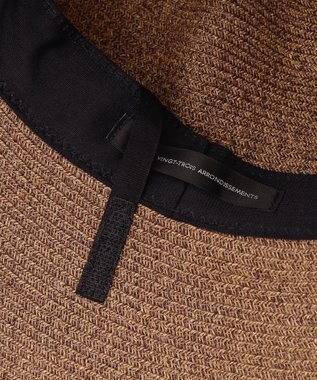 23区 ペーパーブレード エッジアップ ハット ダークブラウン系