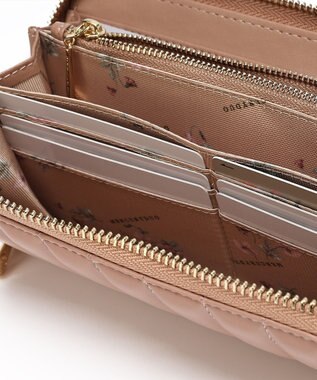 style code 【MERCURYDUO/マーキュリーデュオ】スタッズキルティング　ラウンド長財布 ピンク