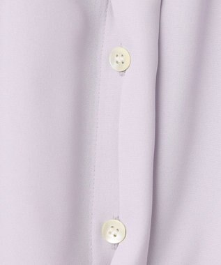 23区 S 【洗える】バックサテンアムンゼン パール釦 ブラウス ライラック系