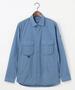 JOSEPH ABBOUD MOUNTAIN 【軽量/ECO撥水/ストレッチ/男女兼用】ライトワッシャー アウトドアシャツ サックスブルー系