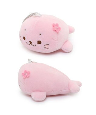 Mother garden しろたん 桜色 ふわもち ぬいぐるみキーホルダー ピンク（淡）