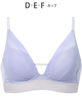 WACOAL ノンワイヤーブラ 【重力ケアブラ】 バストを重力から守る まる胸をキープ サイドのラインすっきり Gカップまで対応 大きいサイズ レディース BXB114 /ワコール パープル