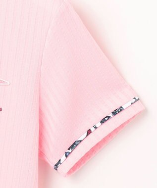 23区GOLF 【WOMEN】【吸水速乾/UVカット】サッカーポロシャツ ピンク系