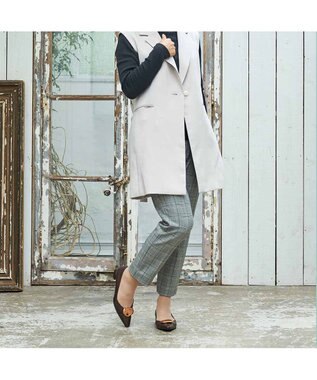 MODE ET JACOMO <MODE ET JACOMO>メタルフラットパンプス ダークブラウン