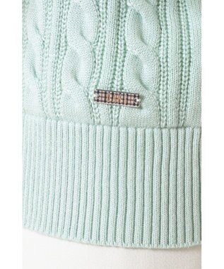 DAKS ミックスケーブルニットカーディガン シルトグリーン