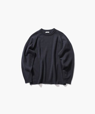 ATON WOOL COTTON BRUSHED | クルーネックセーター - UNISEX CHARCOAL GRAY