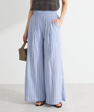 Green Parks ・ＥＬＥＮＣＡＲＥ　ＤＵＥ　ストライプワイドパンツ Blue