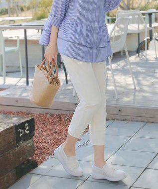 Tiaclasse L 日本製サーラドライ・テーパードパンツ オフホワイト