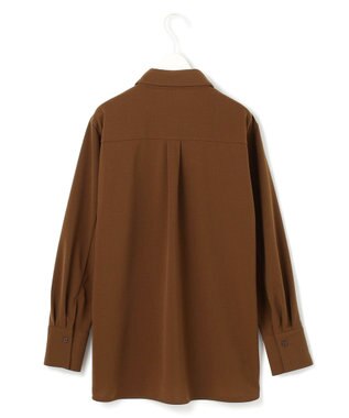 ICB 【洗える】マラボーテジョーゼット ボウタイデザインカットソー コーヒー系