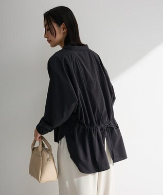 Green Parks スキッパーブラウス Black