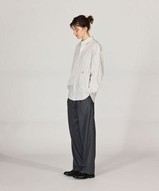 LENO REGULAR COLLAR SHIRTS 《UNISEX》 レギュラーカラーシャツ WHITE