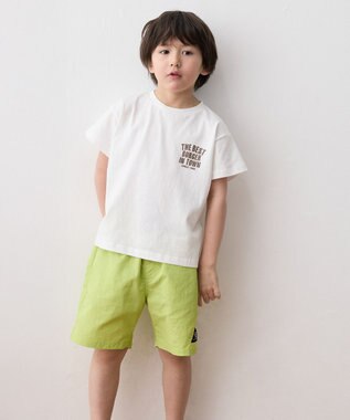 ANY KIDS バックプリント 半袖Tシャツ オフホワイト（ハンバーガー）