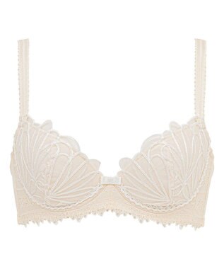 BRADELIS New York 【BRADELIS New York / 育乳補整ブラ・STEP2 寄せる】ローズステップ2ブラ24S1 脇高設計でスッキリ補正 アイボリー