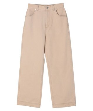 earth music&ecology コットンツイルバギーパンツ Beige