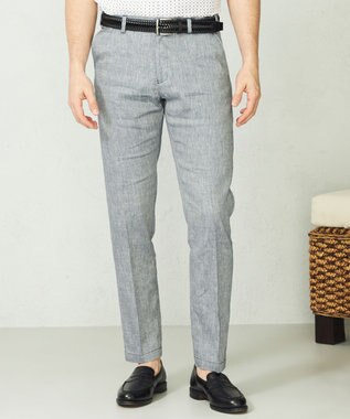 JOSEPH ABBOUD 【ウエストも伸びる/ストレッチ】 リヨセルリネンムーブパンツ