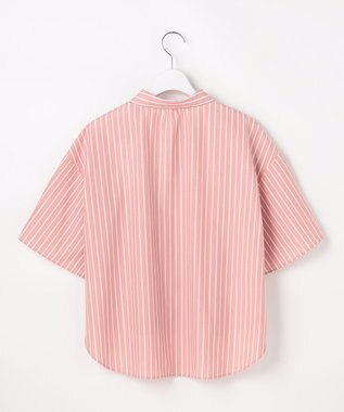 ANY SIS S ペタルスリーブ シャツ コーラルストライプ