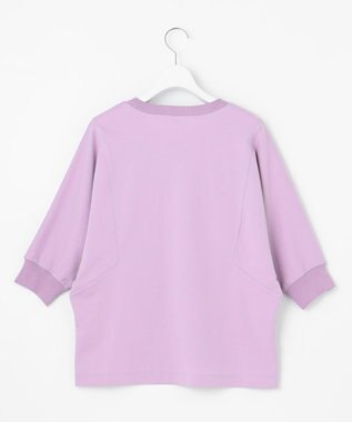 J.PRESS LADIES L TCポンチ ニットコンビ ドルマン カットソー ラベンダー系