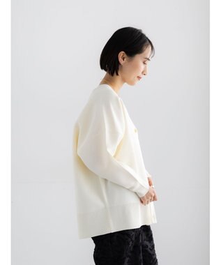Te chichi コクーンVネックカーディガン オフホワイト