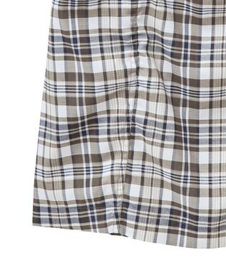 Green Parks チェック柄シャーリングＩラインスカート Black