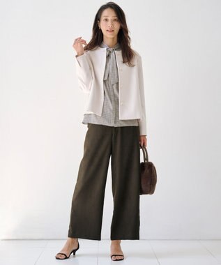 J.PRESS LADIES S 【WEB限定カラーあり】ツムギートflannel ノーカラー ジャケット 【WEB限定】エクリュ系