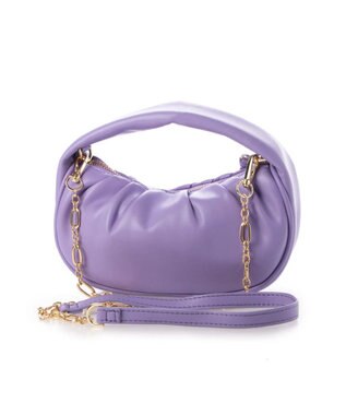 UNBILLION cachecache ハーフムーンギャザー2wayミニショルダー ラベンダー