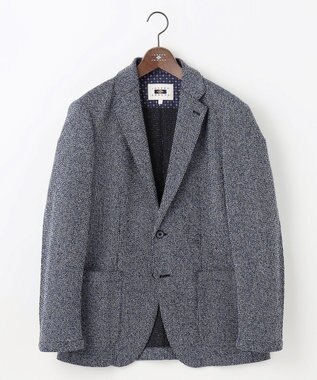 JOSEPH ABBOUD 【軽量/ストレッチ/洗える/JAPANファブリック/和紙】コンフォータブルジャージー ジャケット ネイビー系