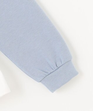 ANY KIDS 裏シャギーレイヤード風トレーナー サックスブルー（ネコ）