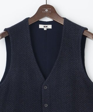 JOSEPH ABBOUD 【軽量/イージーケア】 KARL KARL ニット ベスト ネイビー系