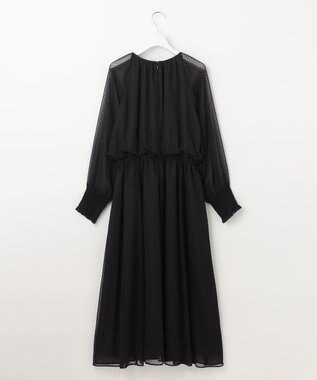 【APPLAUDIR】シアードットフロッキー ドレス, ブラック系, 38
