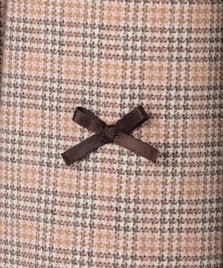 ANY KIDS リボンプリーツスカパン ブラウン×チェック