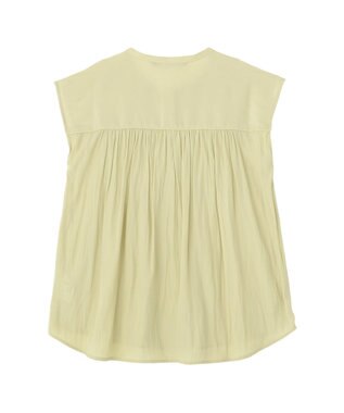YECCA VECCA <<接触冷感>>フレンチスリーブギャザーブラウス Yellow