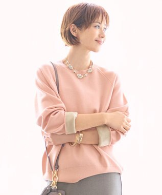 自由区 L 【カタログ掲載】スムージーラグランスリーブ ニット