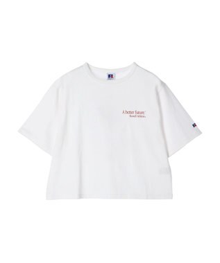 Green Parks ■別注ＲＵＳＳＥＬＬ　ＡＴＨＬＥＴＩＣ　ショート丈ｐｔＴ Off White