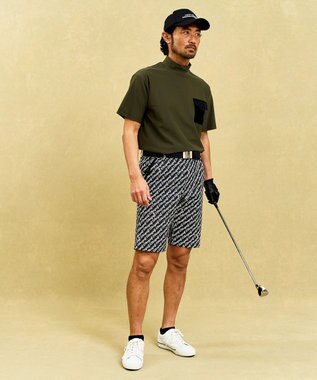 23区GOLF 【MEN】機能に優れた新素材「AIR TOOL」ポケットモックネック カーキ系