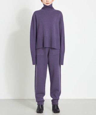 NAVE ウールカシミヤ ハイネック ライラック系