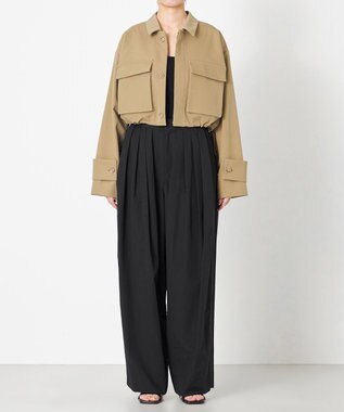 NAVE 【Nave・セットアップ可/洗える/撥水】スパンツイル ショートジャケット カーキ系